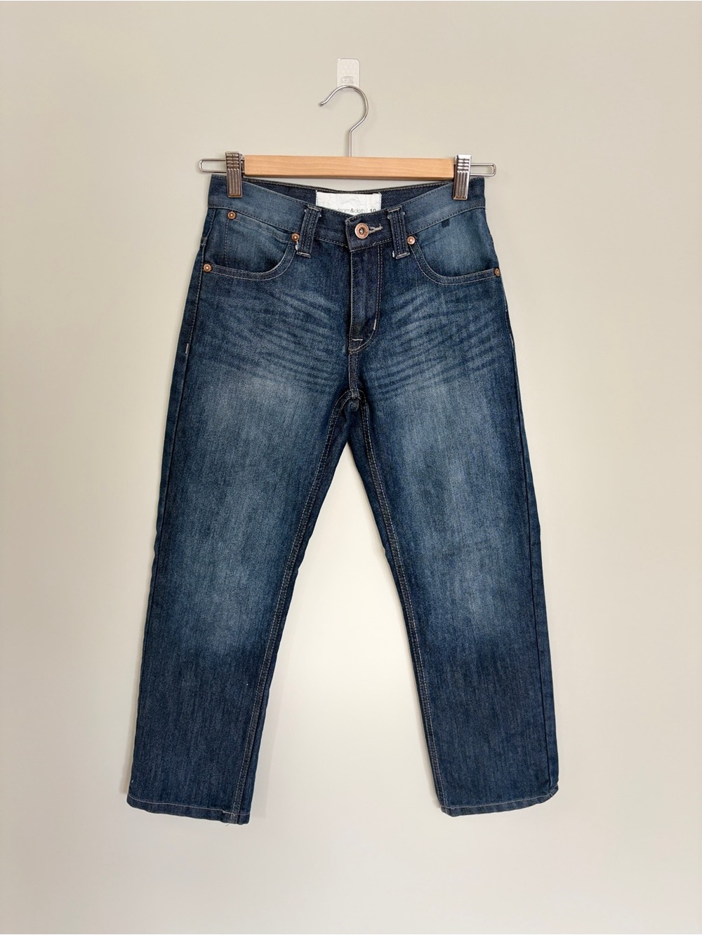 Paper Denim & Cloth Boy’s Dark Blue Straight-Leg Jeans